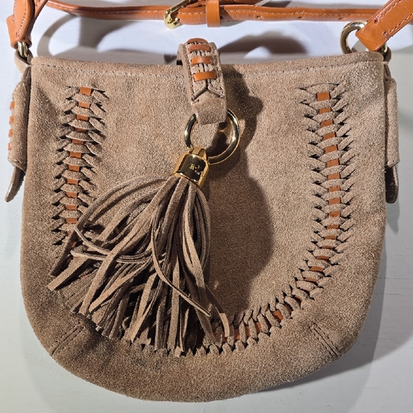 Polo Ralph Lauren Handbags - Polo by Ralph Lauren Brown Suede Crossbody Bag Like New